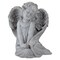 Northlight 8.75" Gray Sitting Angel with Wings Outdoor Garden Statue